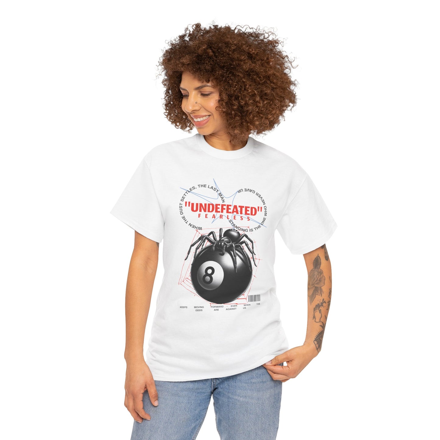 Undefeated Spider 8-Ball Unisex Heavy Cotton Tee