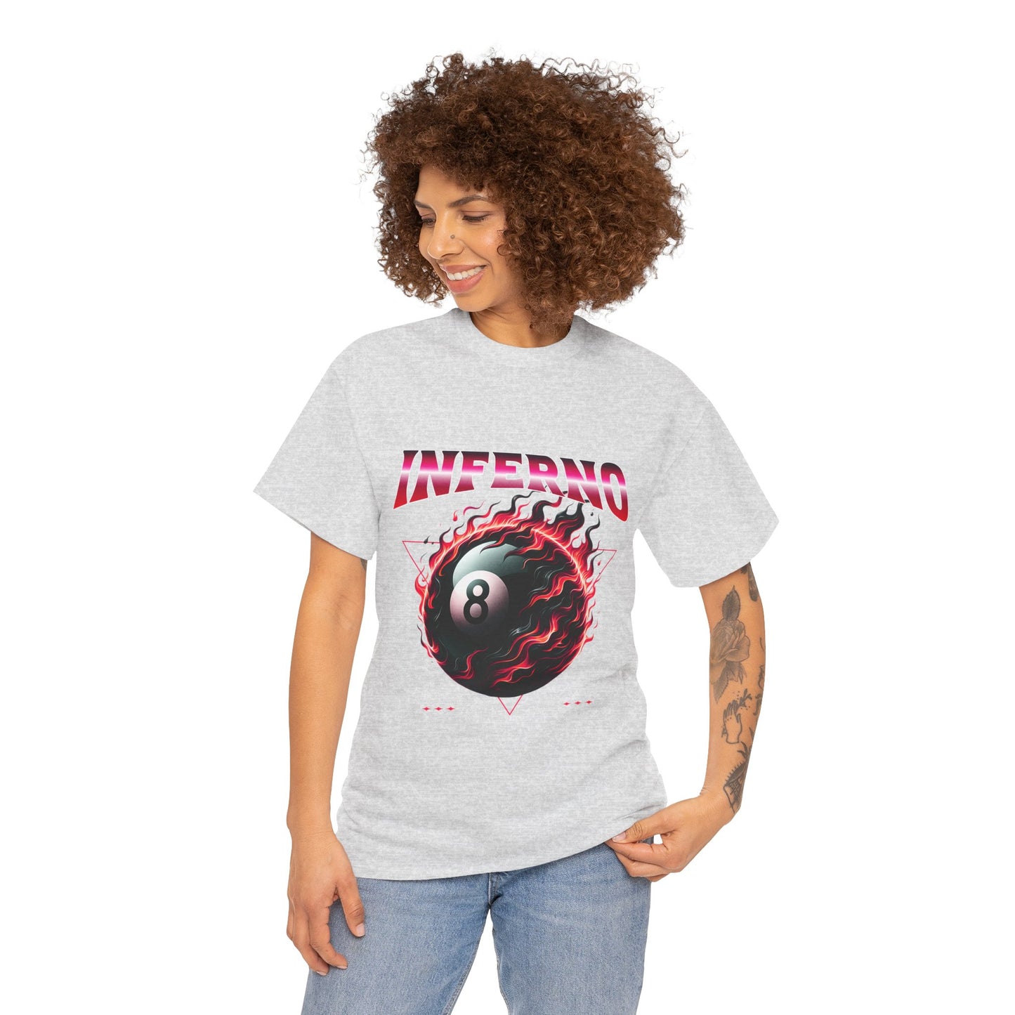 Inferno 8-Ball Design Unisex Heavy Cotton Tee