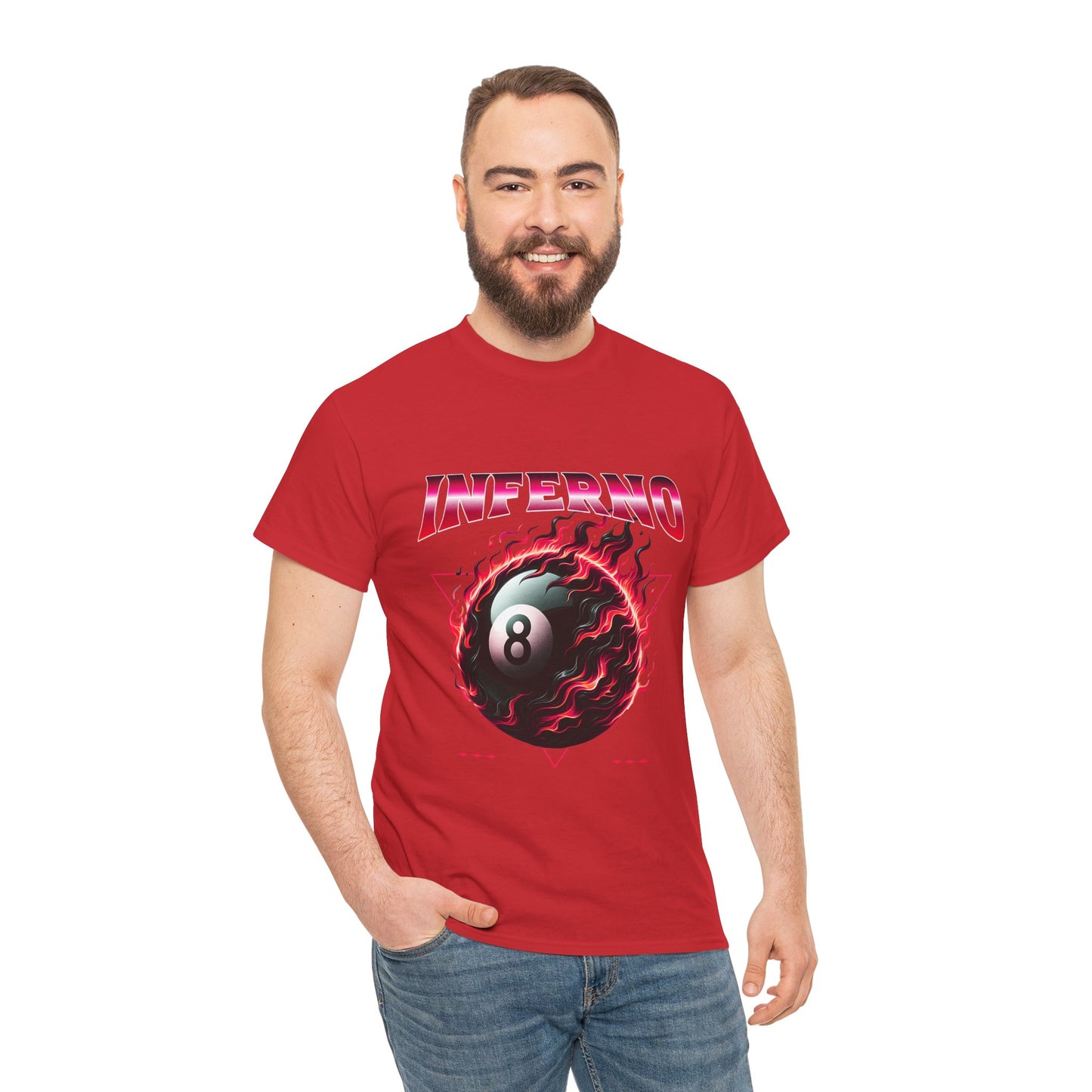 Inferno 8-Ball Design Unisex Heavy Cotton Tee