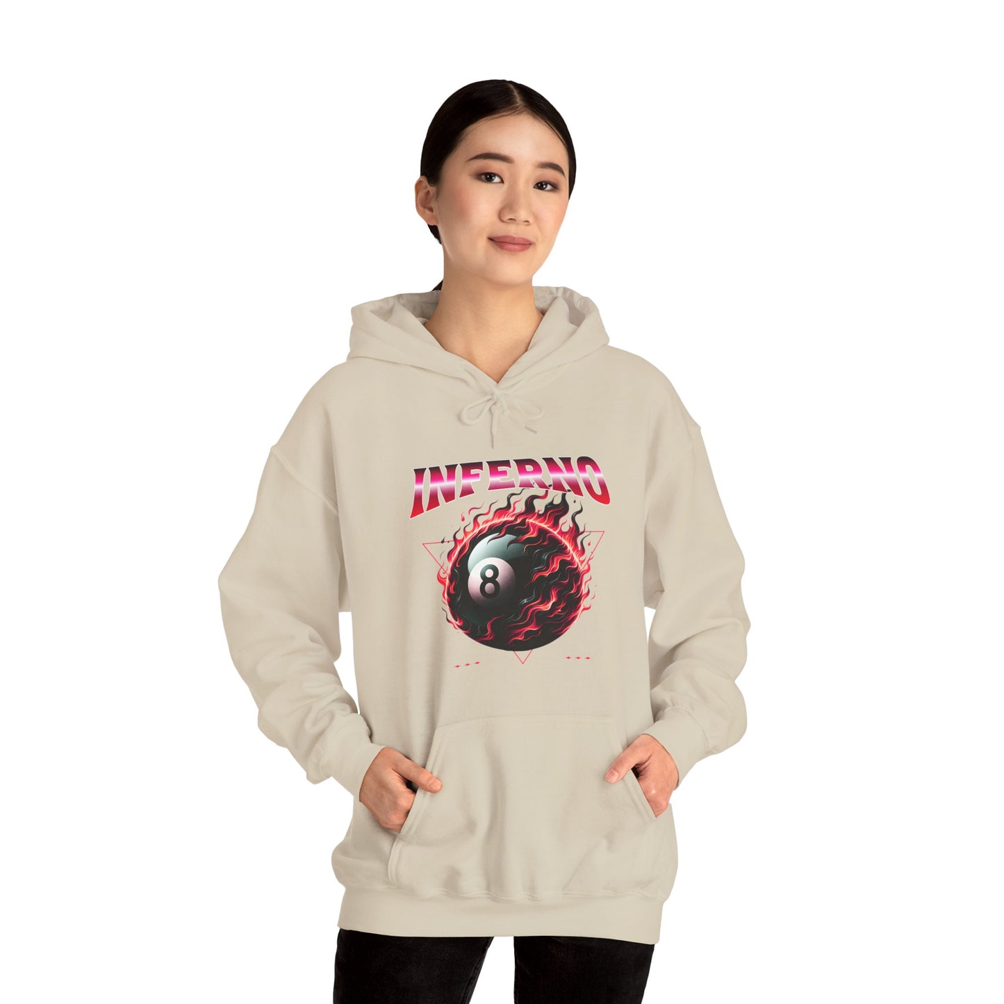 Inferno Eight Ball Unisex Hoodie - Cozy Streetwear Sweatshirt