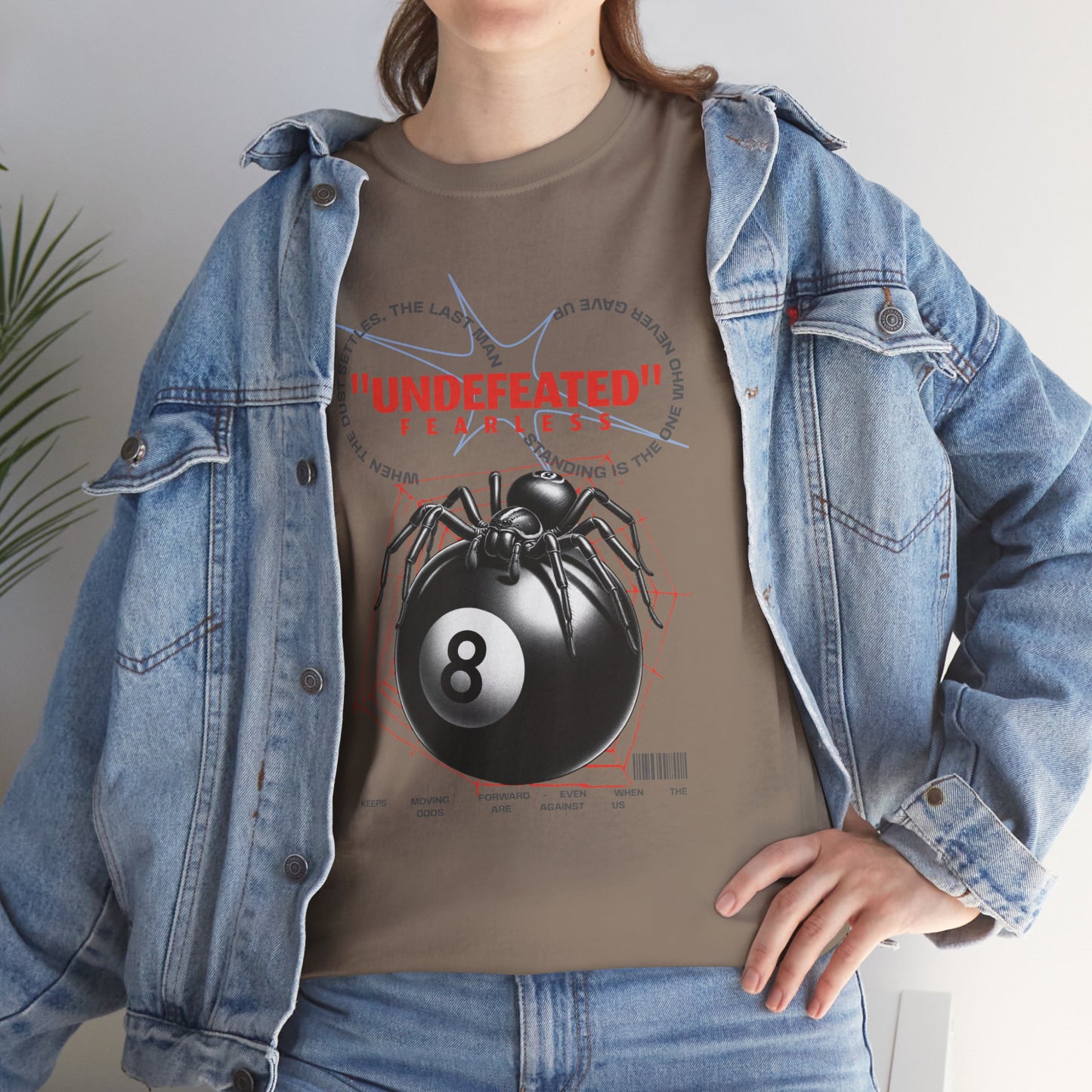 Undefeated Spider 8-Ball Unisex Heavy Cotton Tee