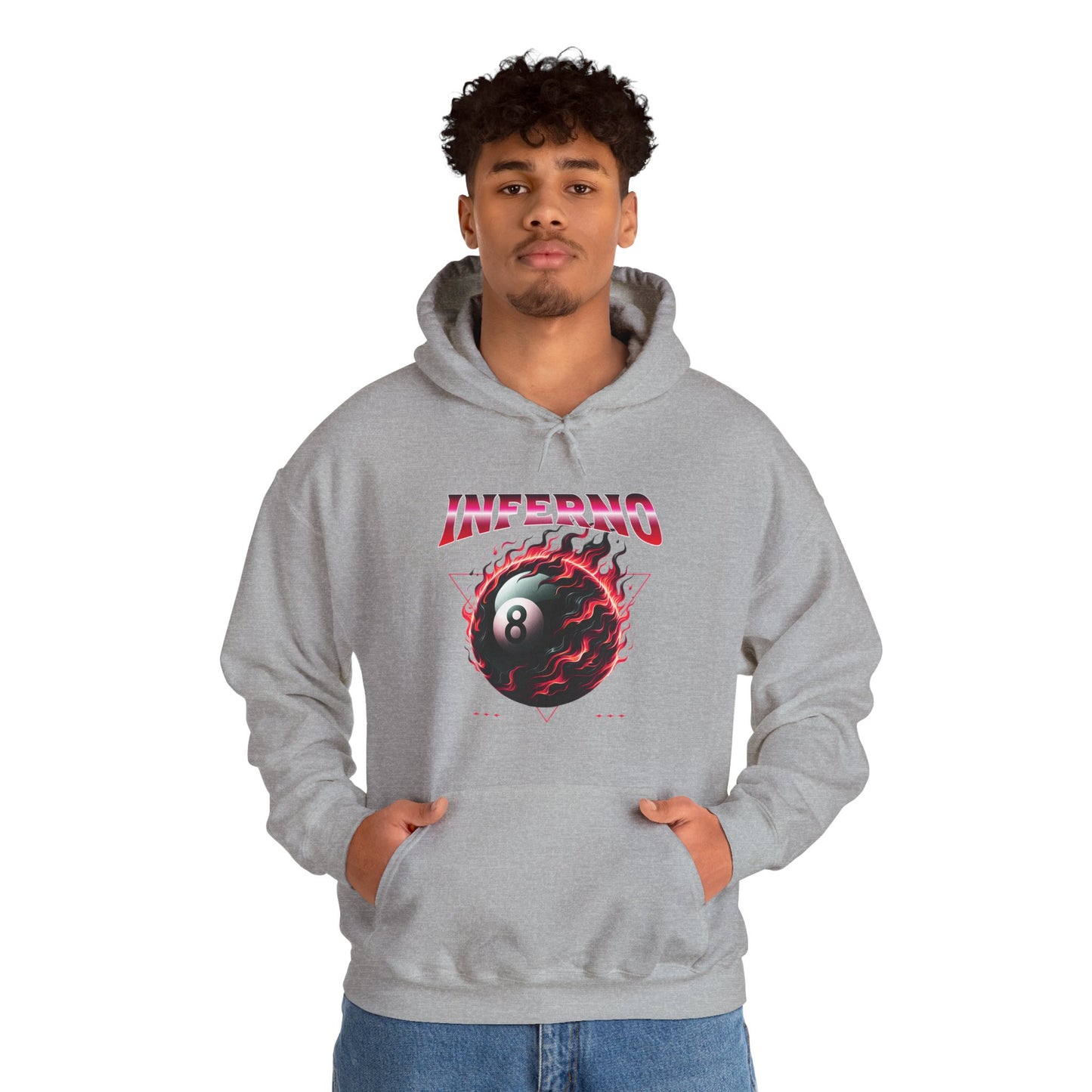Inferno Eight Ball Unisex Hoodie - Cozy Streetwear Sweatshirt