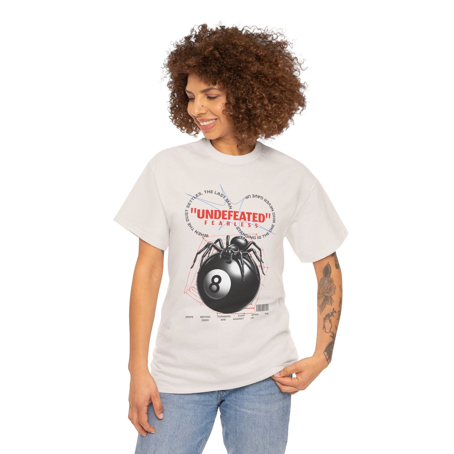 Undefeated Spider 8-Ball Unisex Heavy Cotton Tee