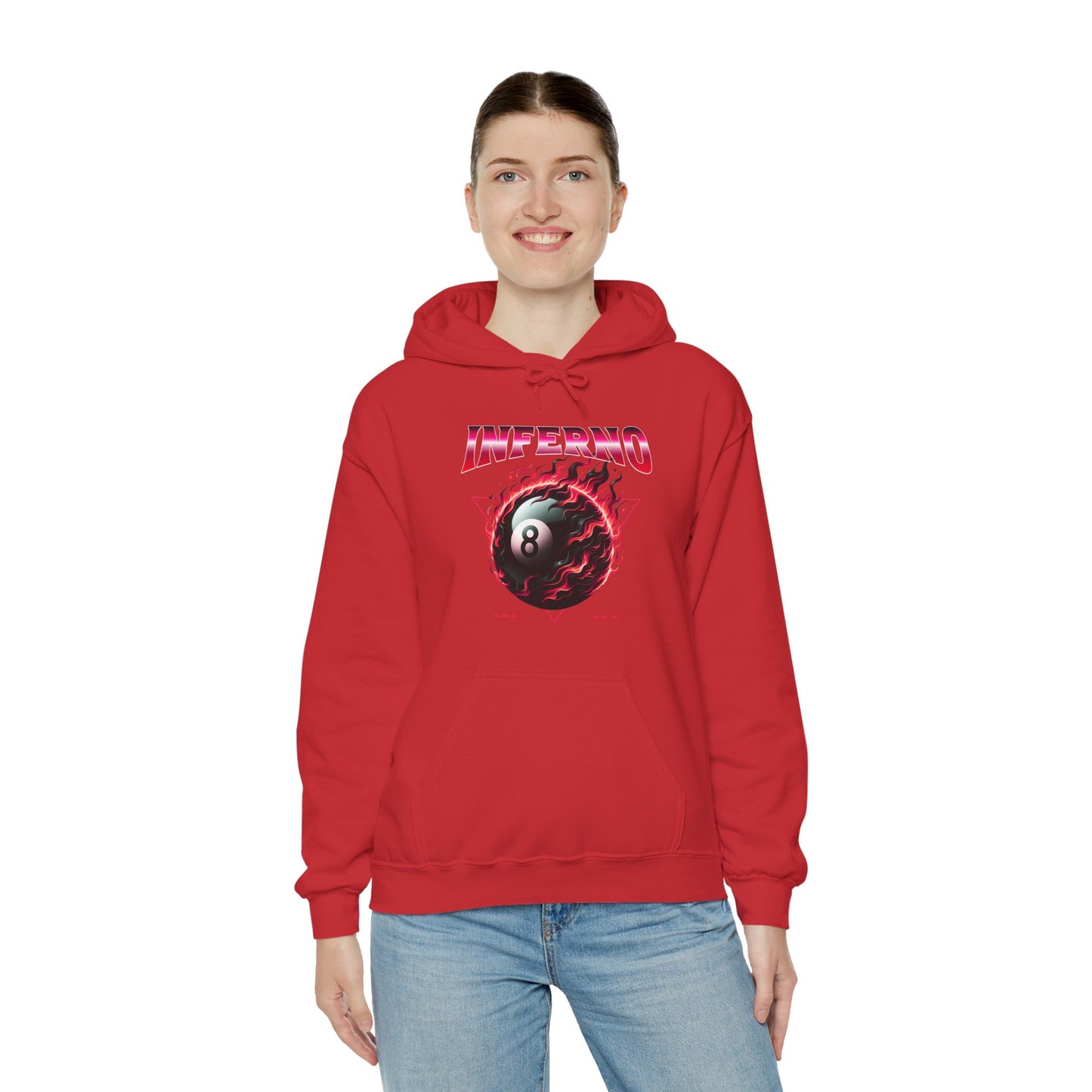 Inferno Eight Ball Unisex Hoodie - Cozy Streetwear Sweatshirt
