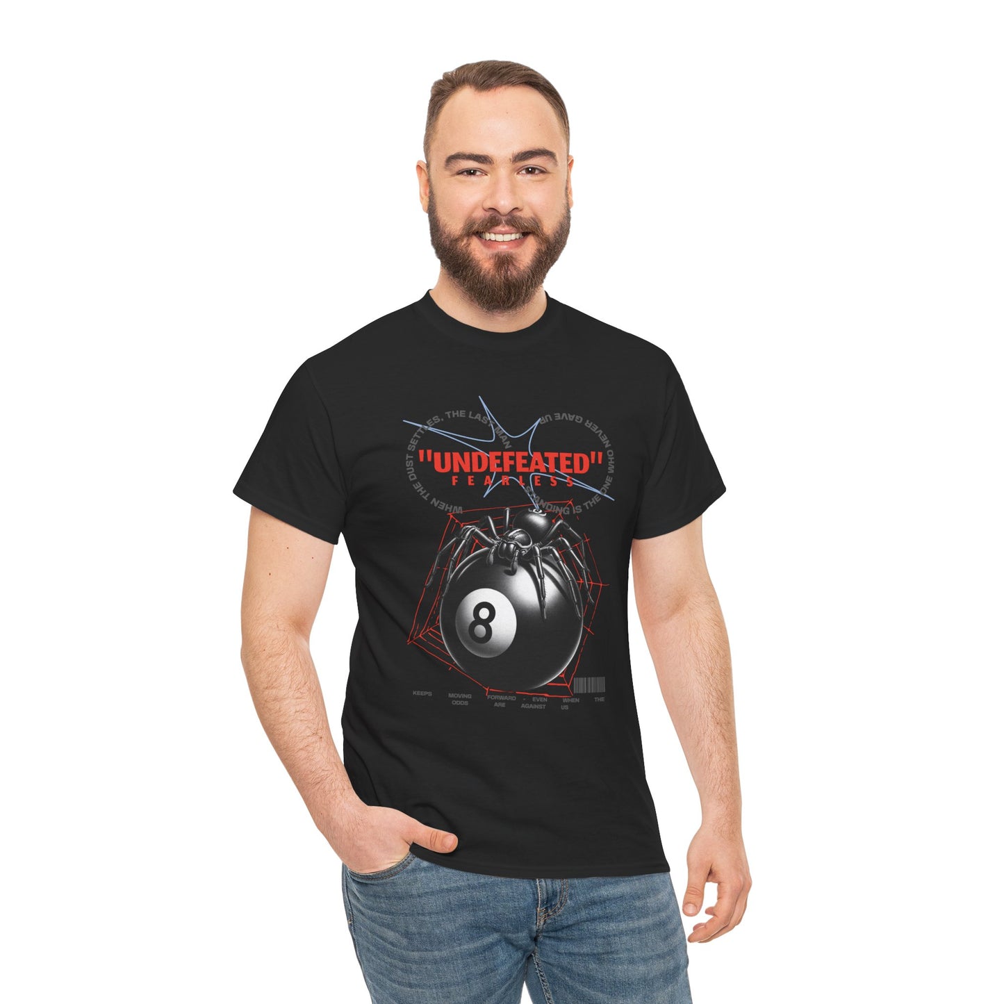 Undefeated Spider 8-Ball Unisex Heavy Cotton Tee