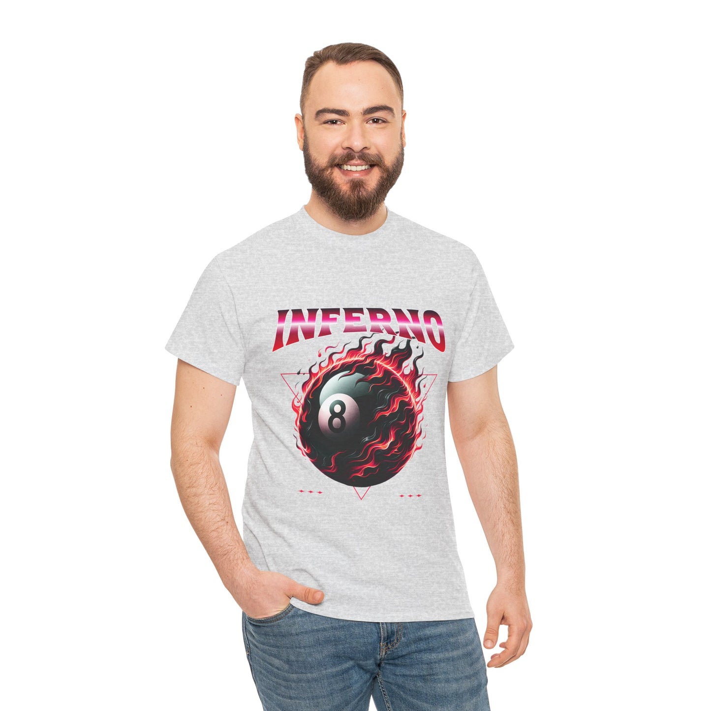Inferno 8-Ball Design Unisex Heavy Cotton Tee