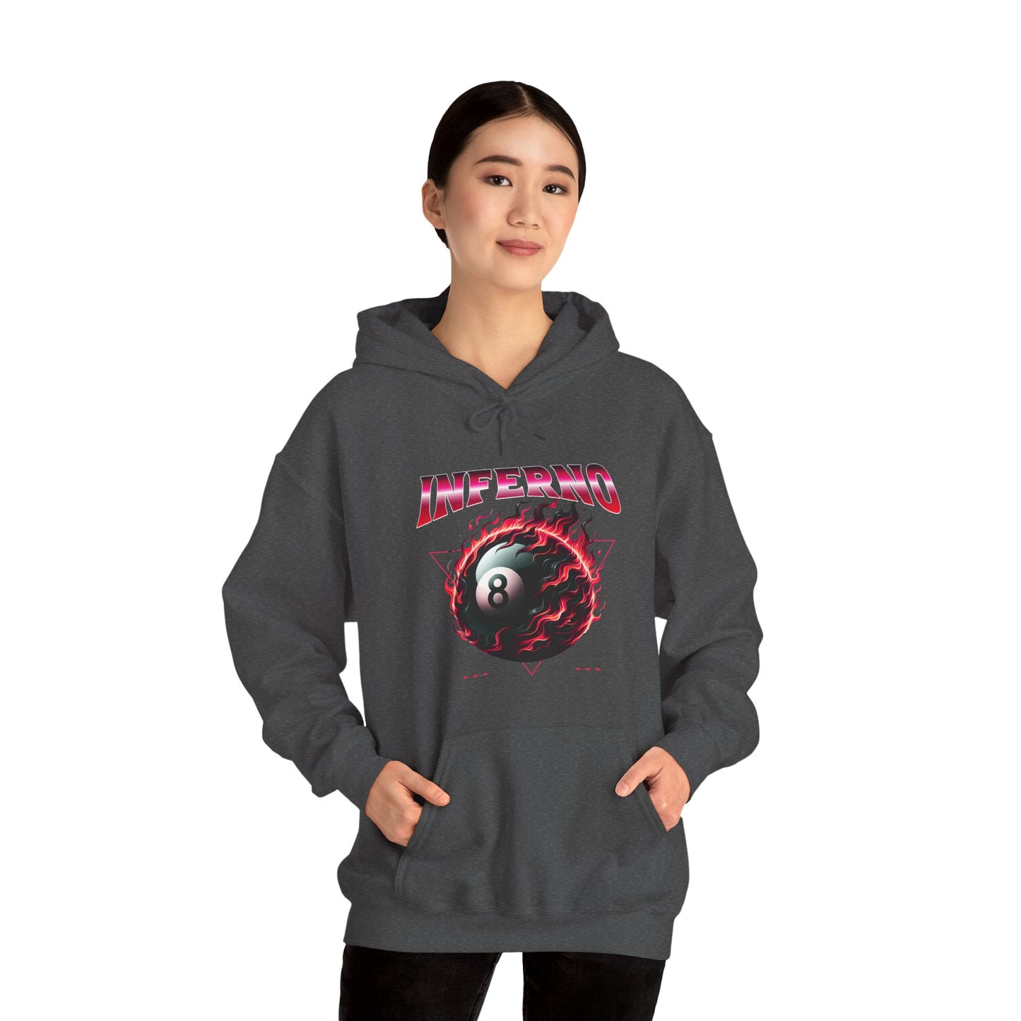 Inferno Eight Ball Unisex Hoodie - Cozy Streetwear Sweatshirt