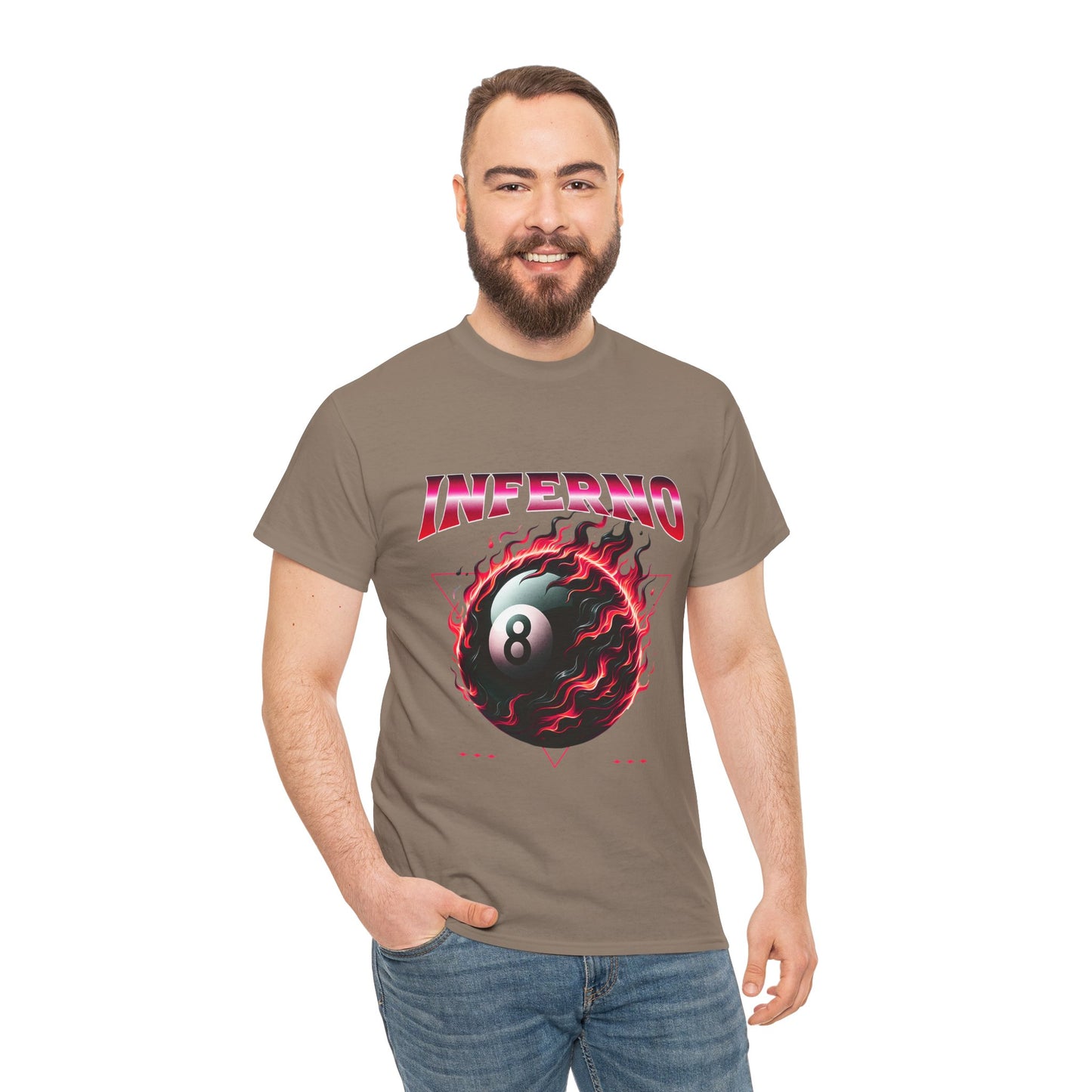Inferno 8-Ball Design Unisex Heavy Cotton Tee