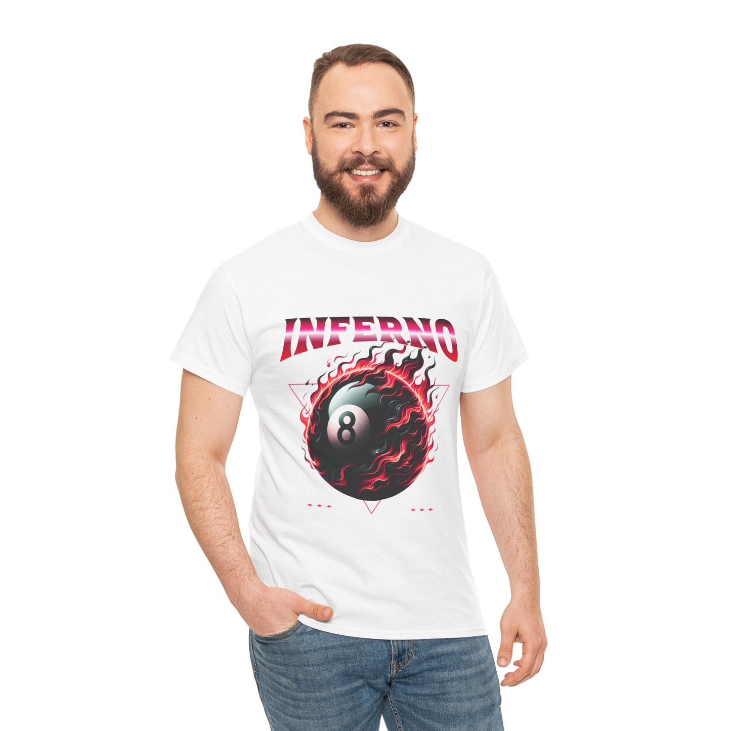 Inferno 8-Ball Design Unisex Heavy Cotton Tee