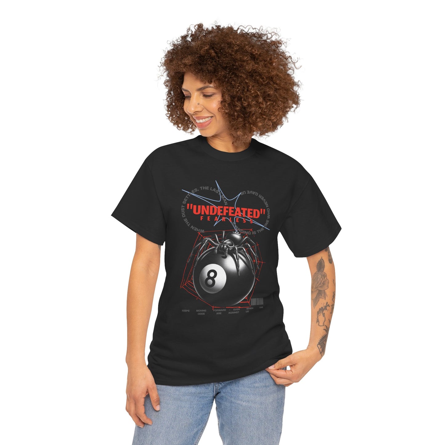 Undefeated Spider 8-Ball Unisex Heavy Cotton Tee