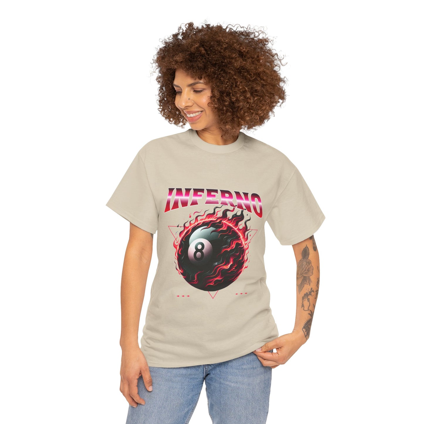 Inferno 8-Ball Design Unisex Heavy Cotton Tee