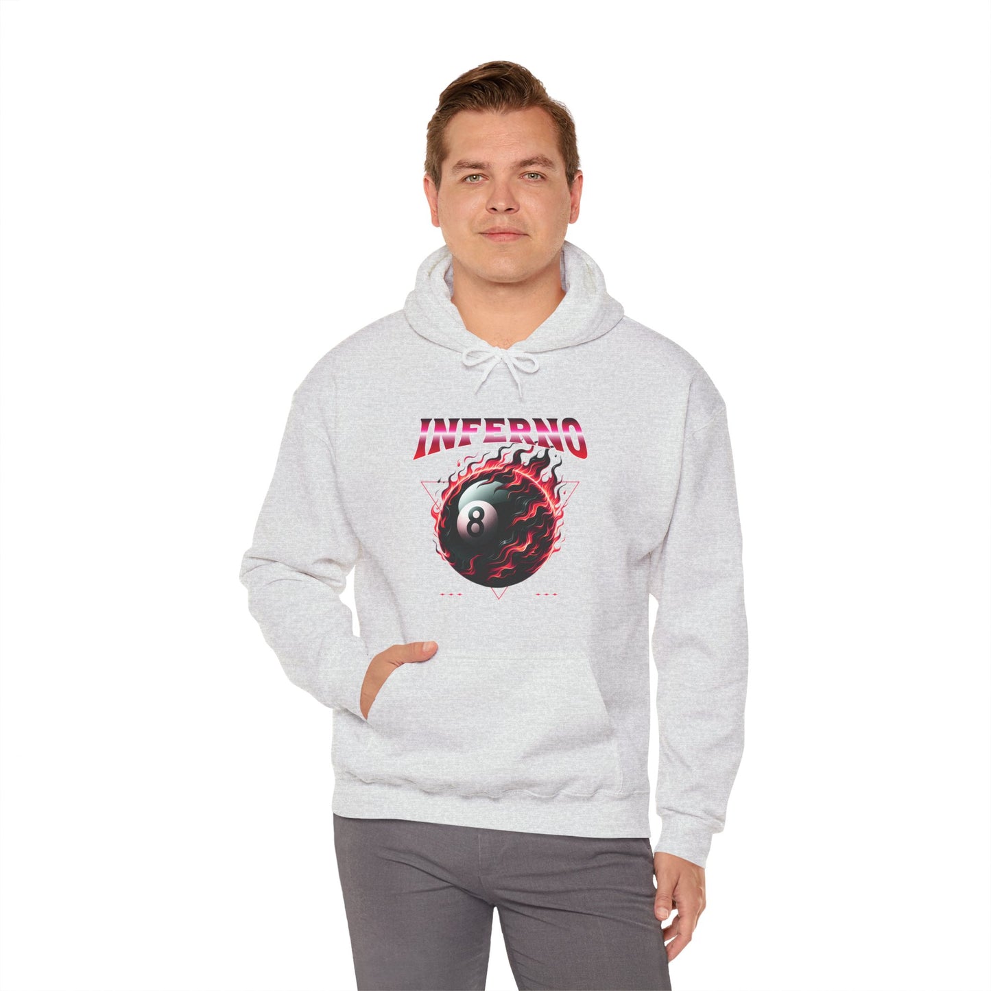 Inferno Eight Ball Unisex Hoodie - Cozy Streetwear Sweatshirt