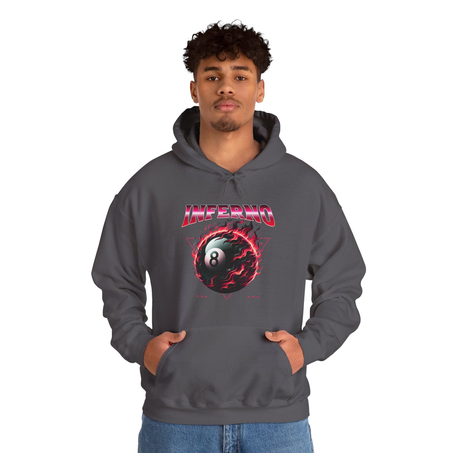 Inferno Eight Ball Unisex Hoodie - Cozy Streetwear Sweatshirt