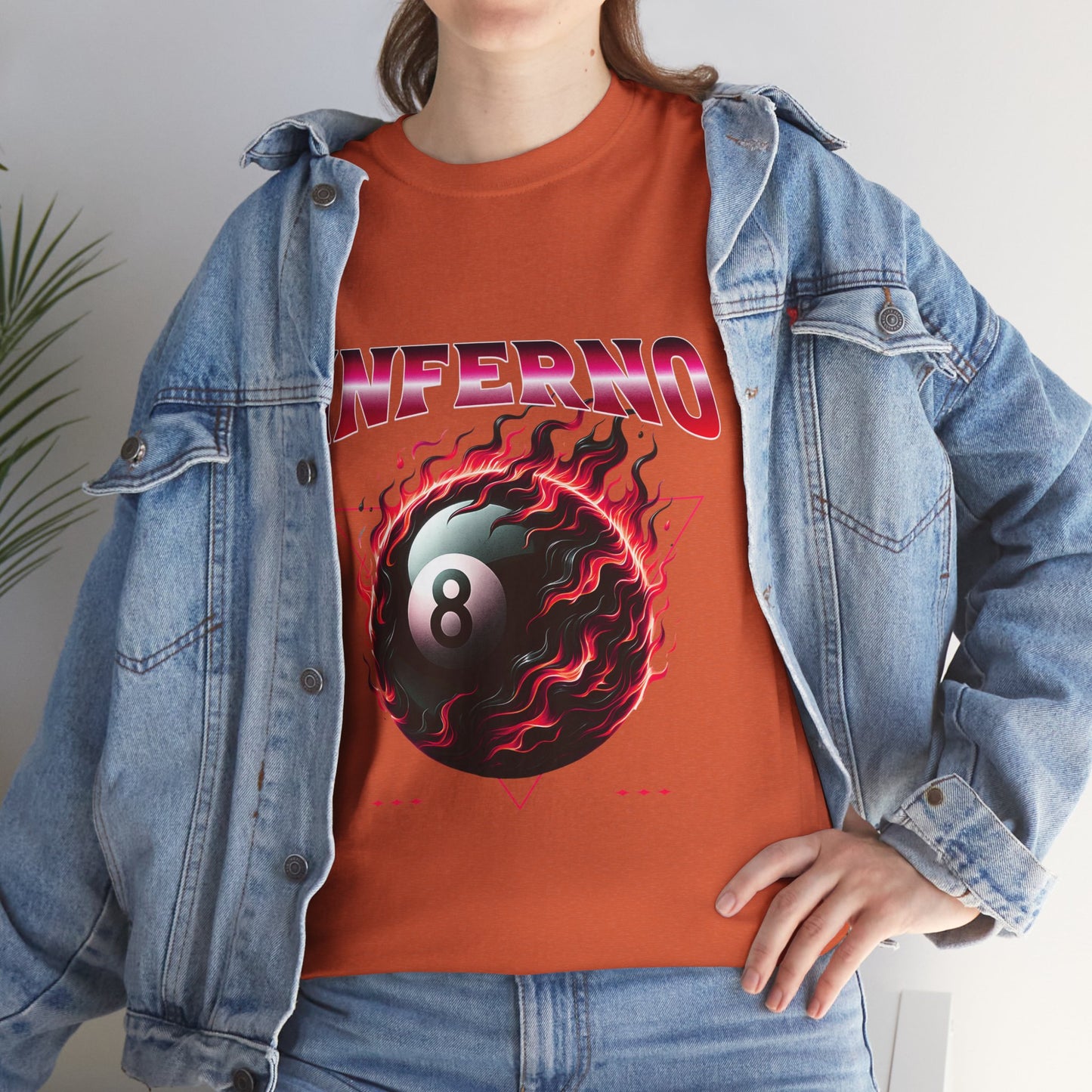 Inferno 8-Ball Design Unisex Heavy Cotton Tee