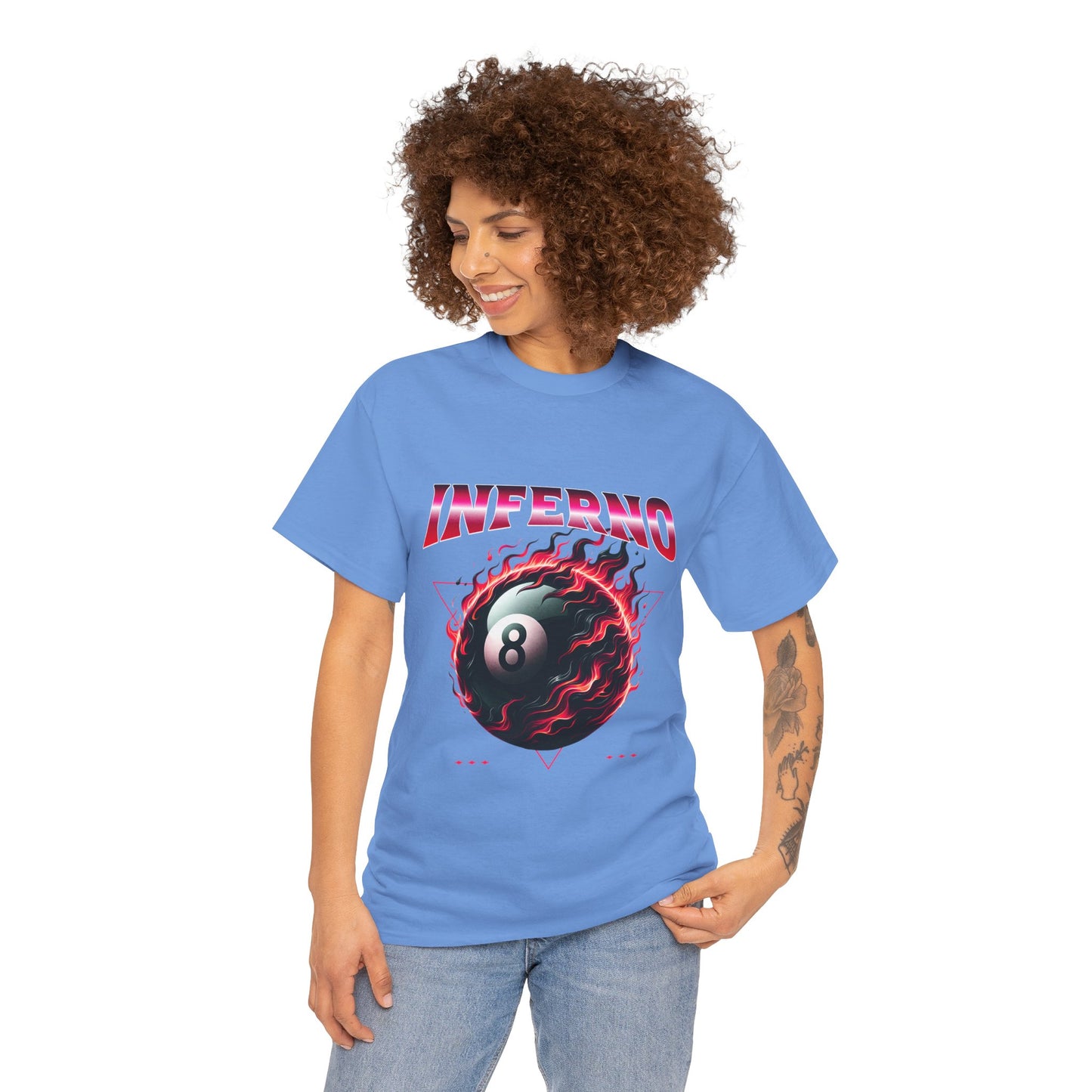 Inferno 8-Ball Design Unisex Heavy Cotton Tee
