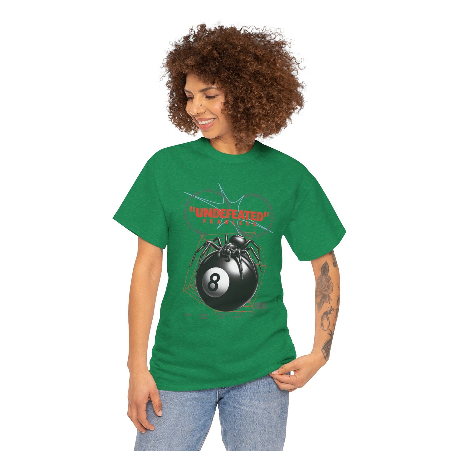 Undefeated Spider 8-Ball Unisex Heavy Cotton Tee