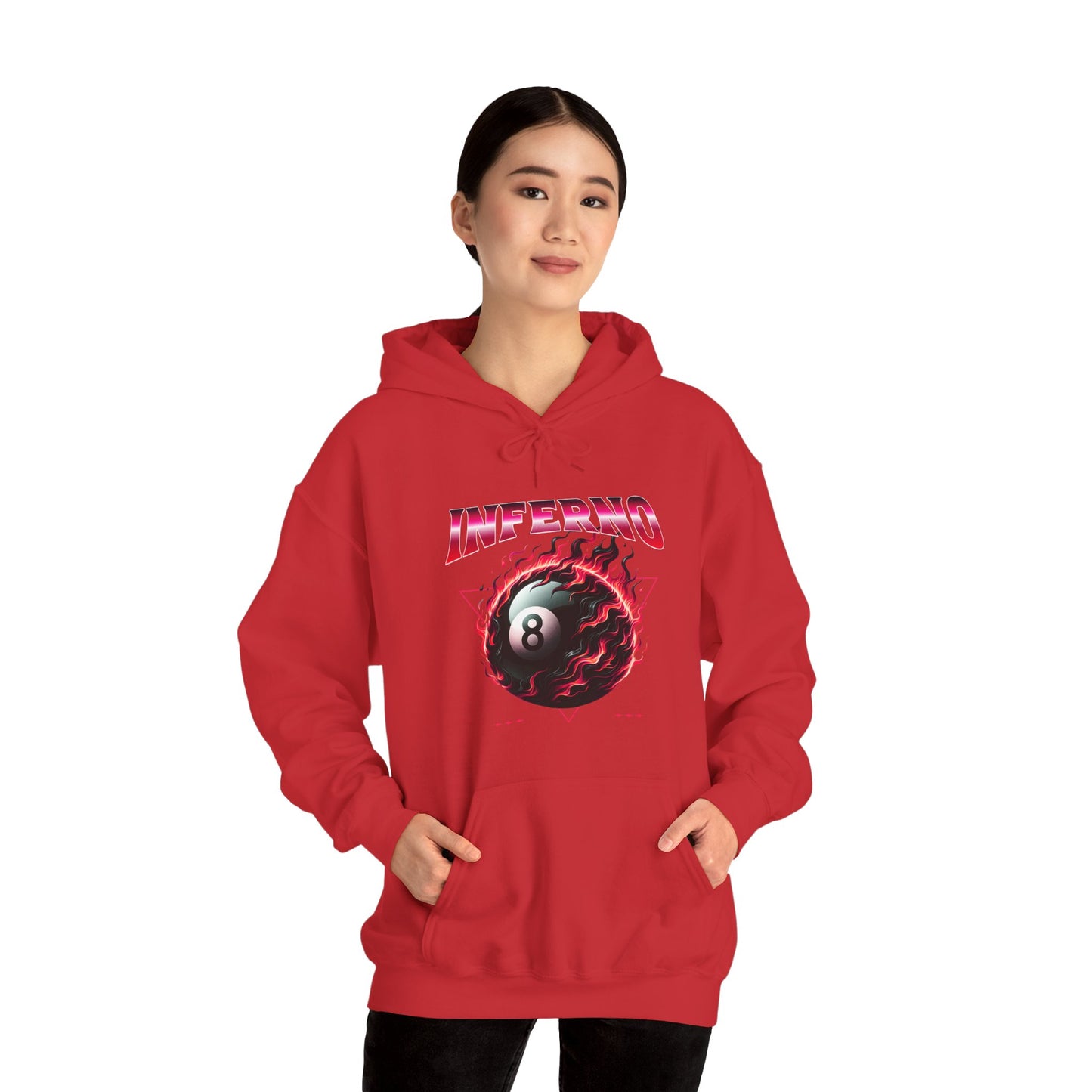 Inferno Eight Ball Unisex Hoodie - Cozy Streetwear Sweatshirt