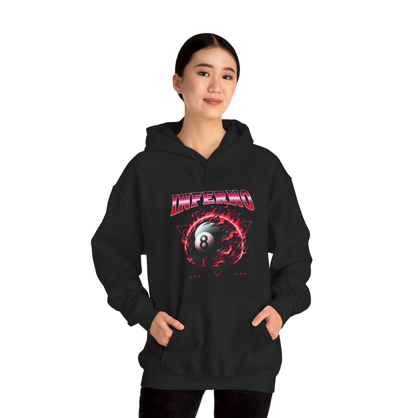 Inferno Eight Ball Unisex Hoodie - Cozy Streetwear Sweatshirt