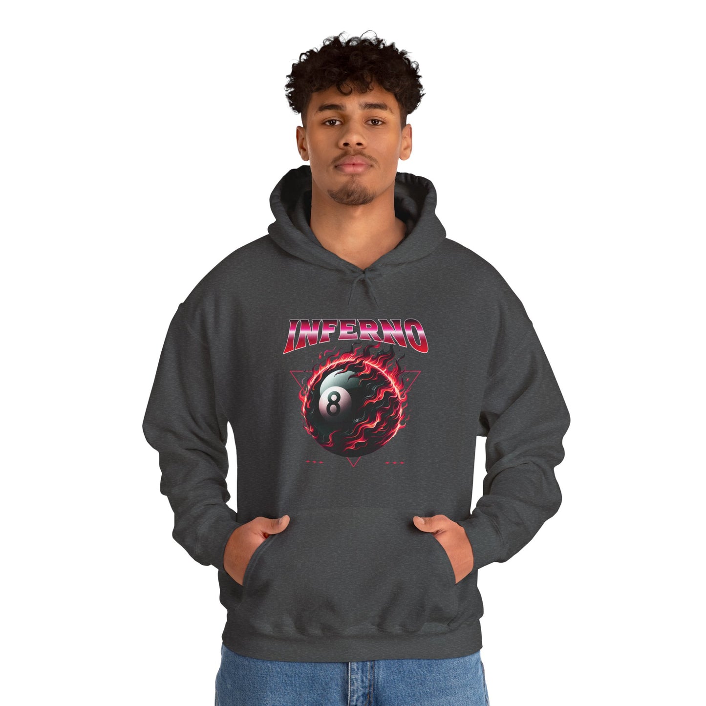 Inferno Eight Ball Unisex Hoodie - Cozy Streetwear Sweatshirt