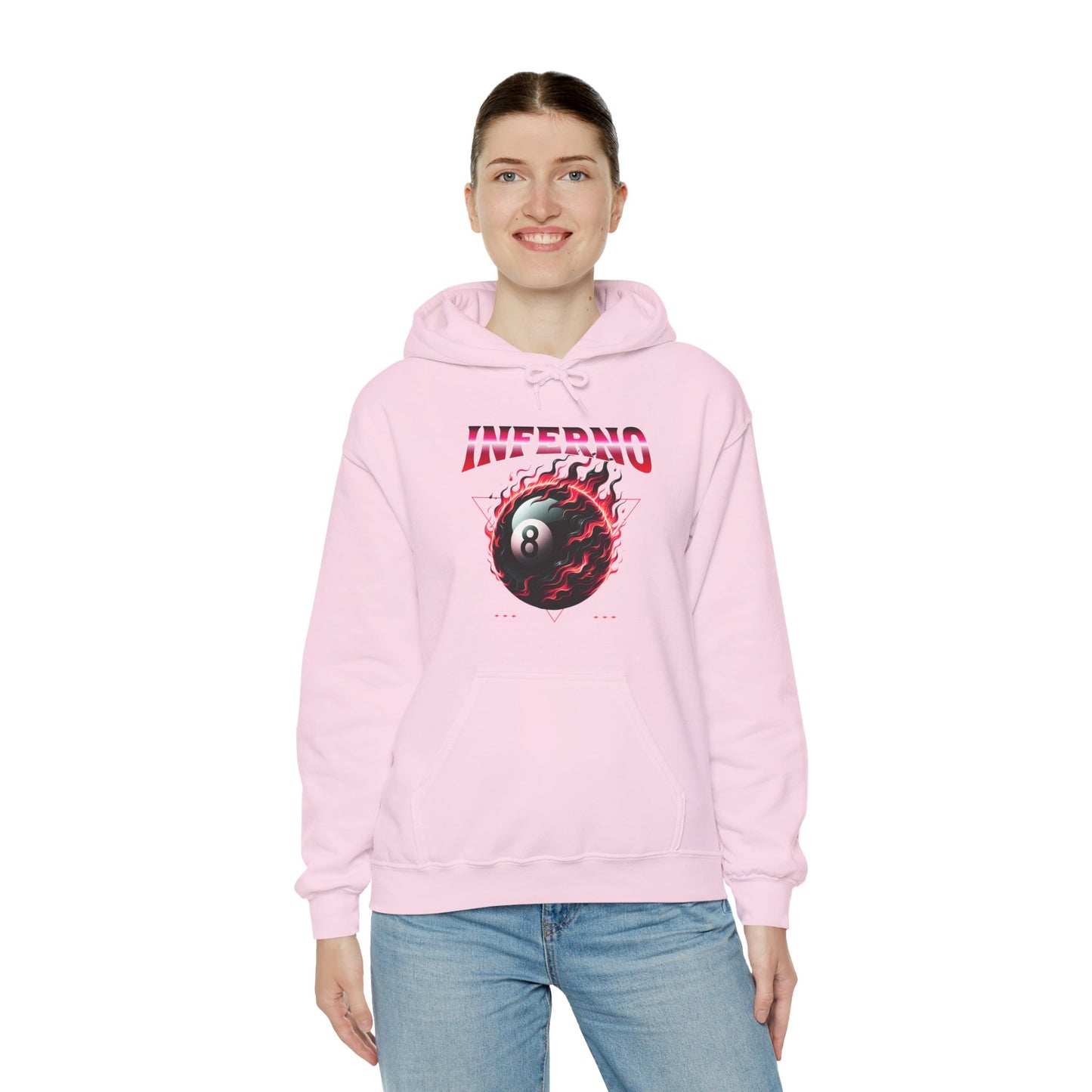Inferno Eight Ball Unisex Hoodie - Cozy Streetwear Sweatshirt