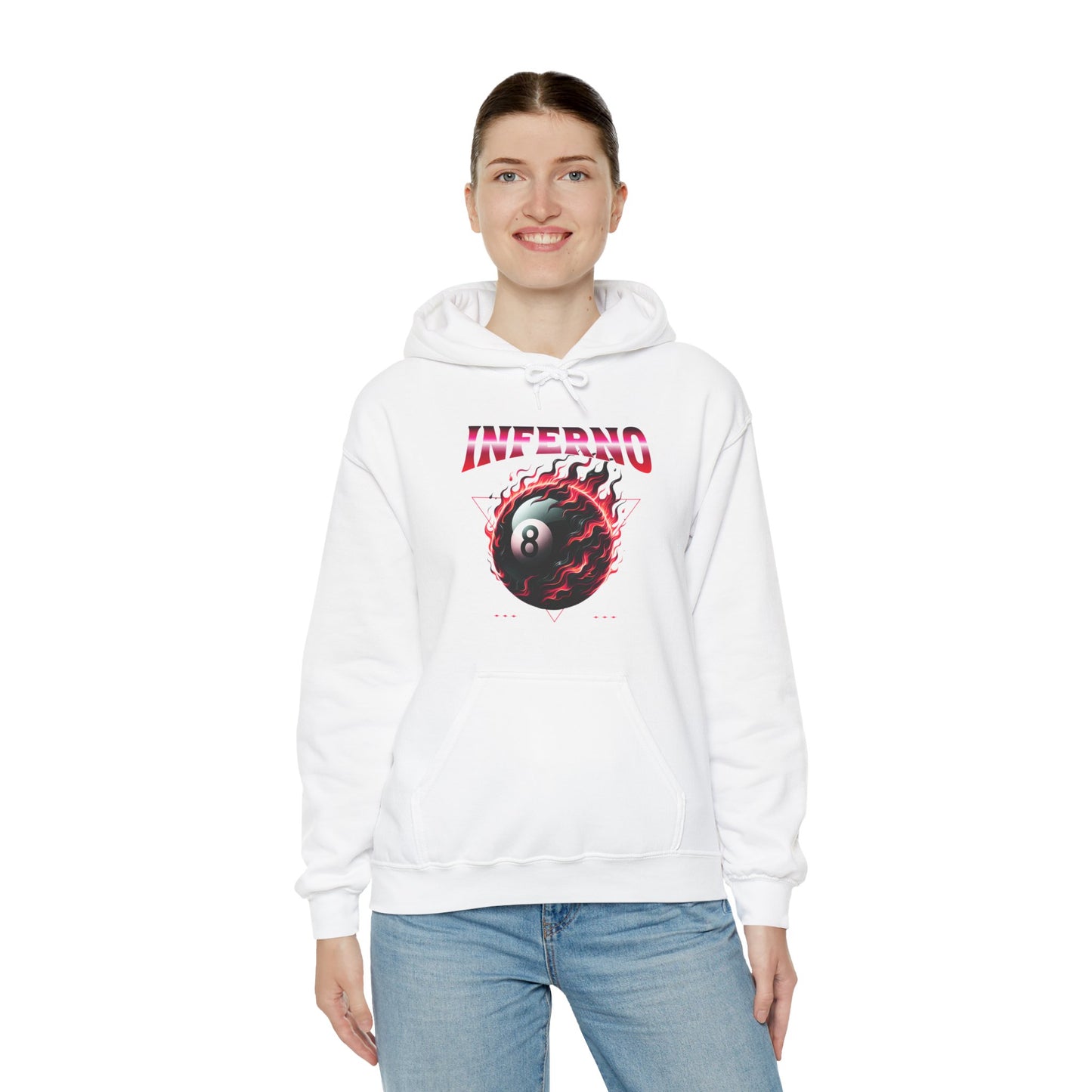 Inferno Eight Ball Unisex Hoodie - Cozy Streetwear Sweatshirt