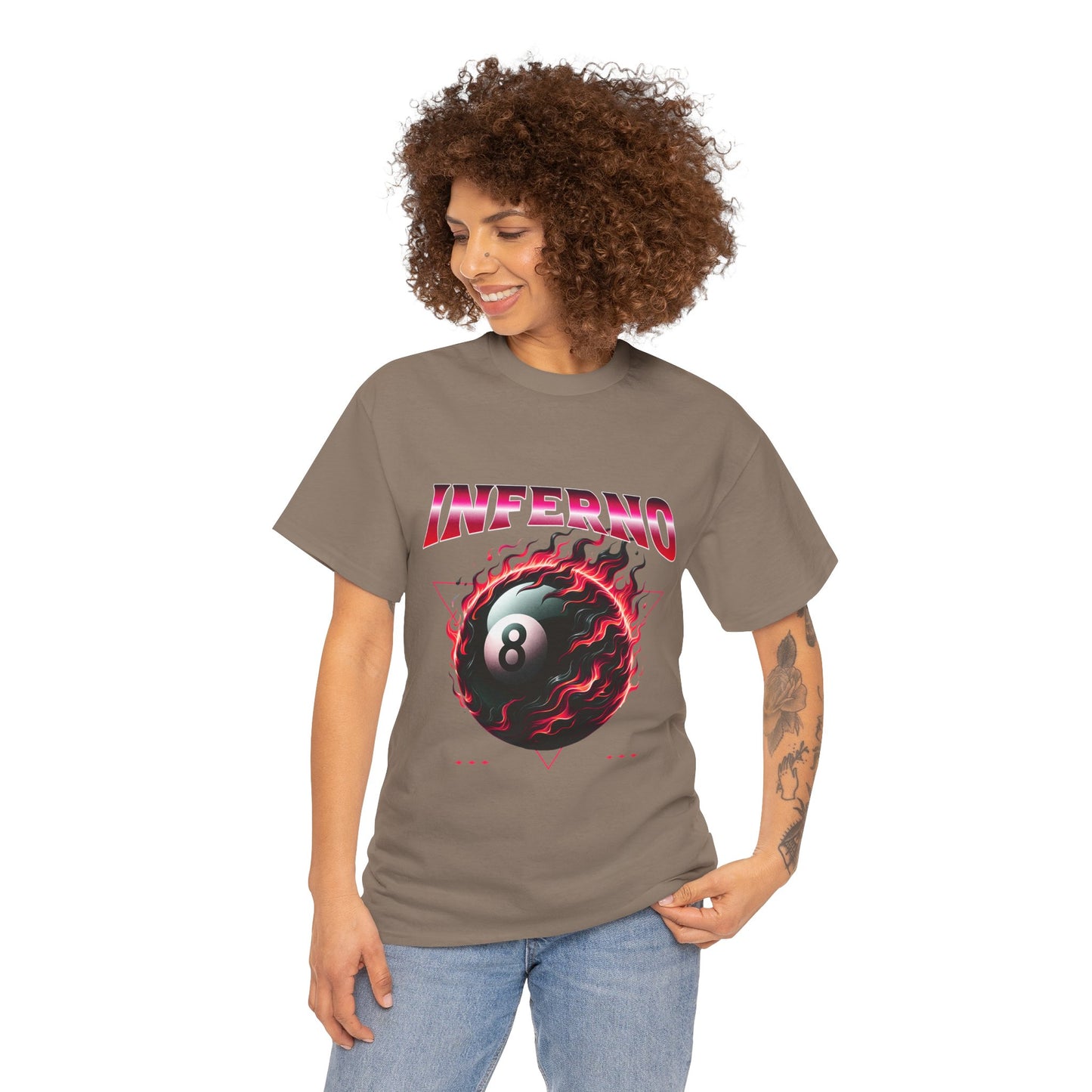 Inferno 8-Ball Design Unisex Heavy Cotton Tee