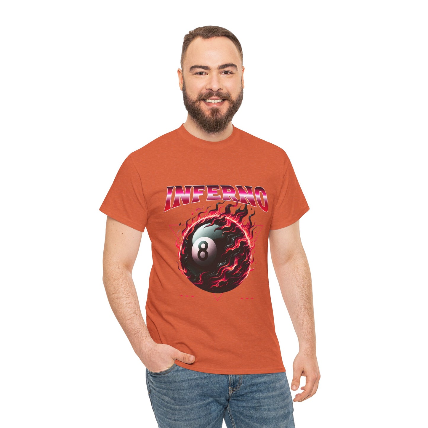 Inferno 8-Ball Design Unisex Heavy Cotton Tee