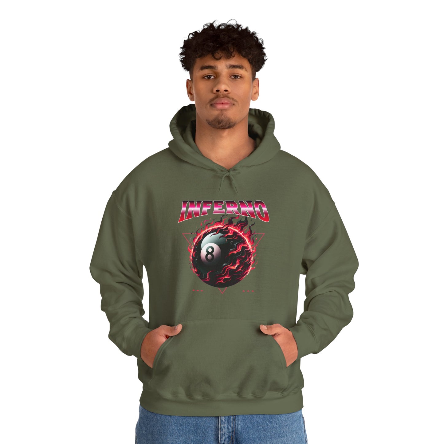 Inferno Eight Ball Unisex Hoodie - Cozy Streetwear Sweatshirt