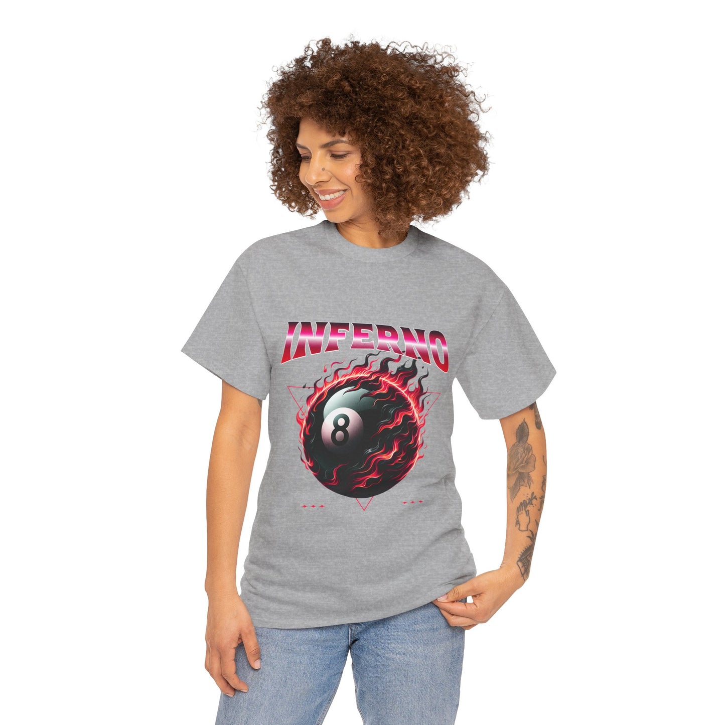 Inferno 8-Ball Design Unisex Heavy Cotton Tee