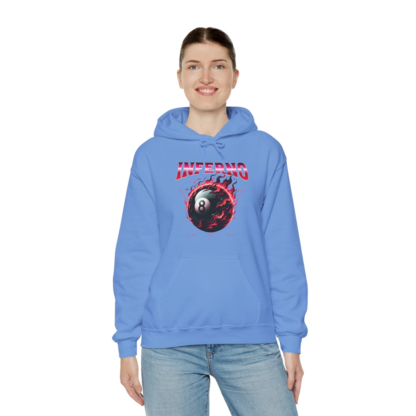 Inferno Eight Ball Unisex Hoodie - Cozy Streetwear Sweatshirt