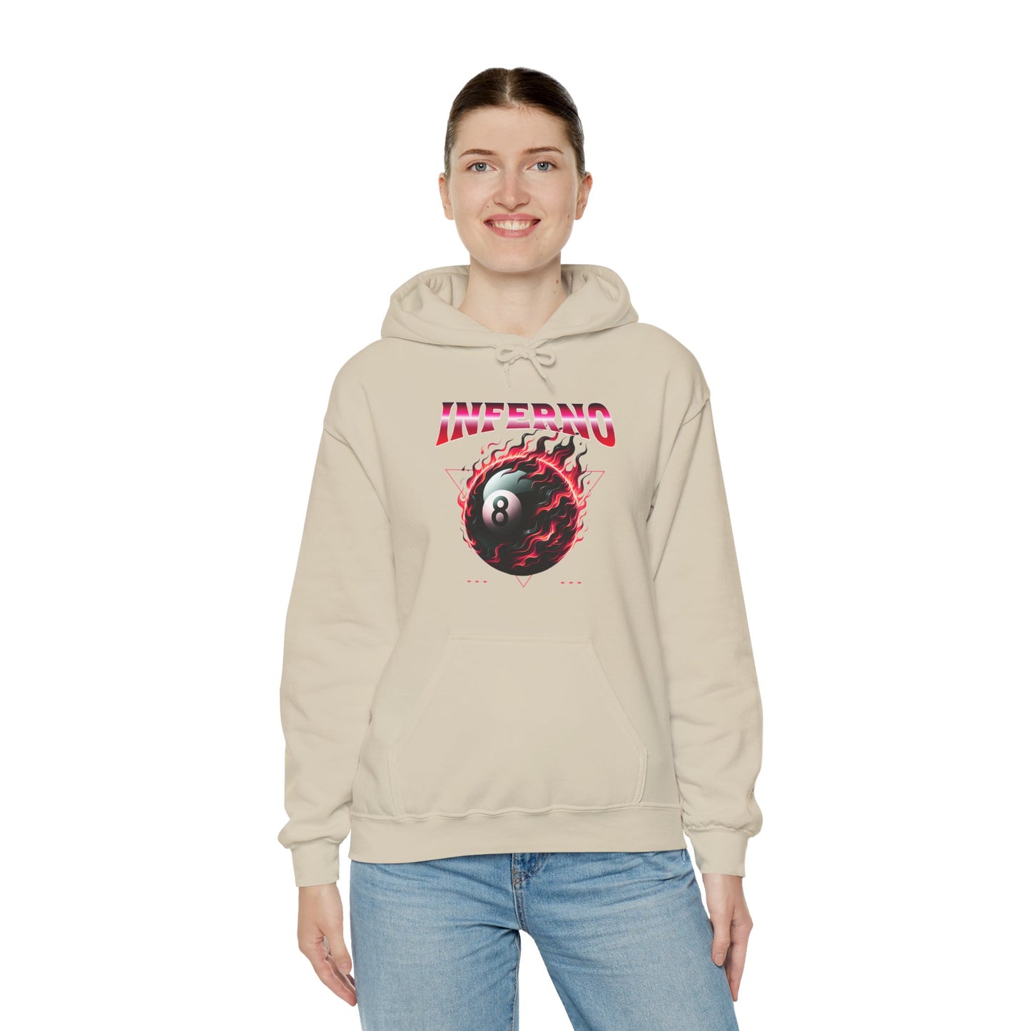 Inferno Eight Ball Unisex Hoodie - Cozy Streetwear Sweatshirt