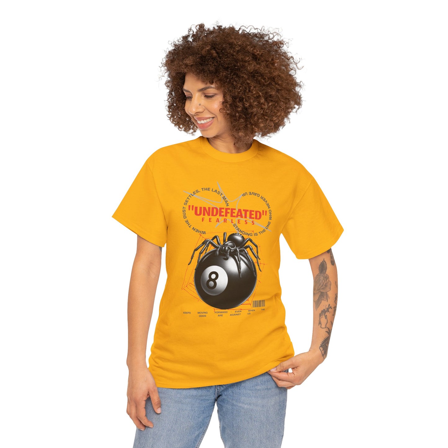 Undefeated Spider 8-Ball Unisex Heavy Cotton Tee