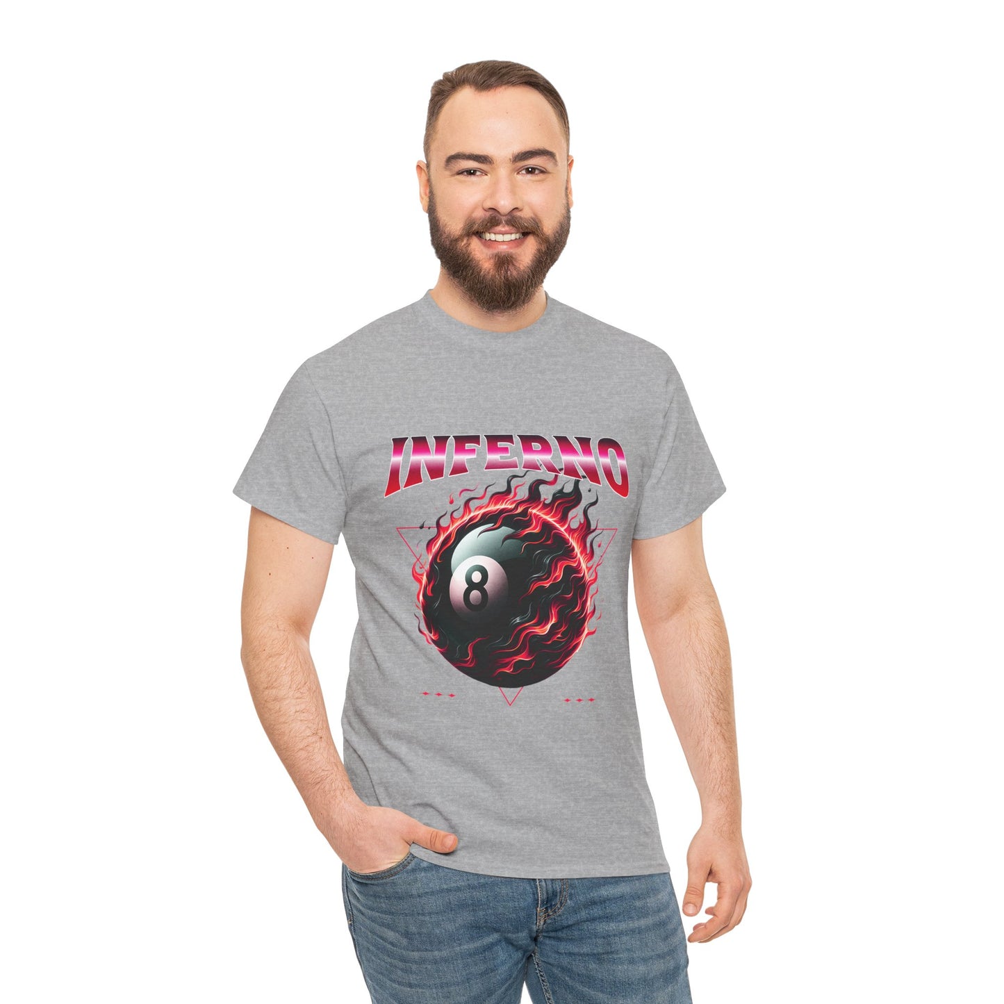 Inferno 8-Ball Design Unisex Heavy Cotton Tee