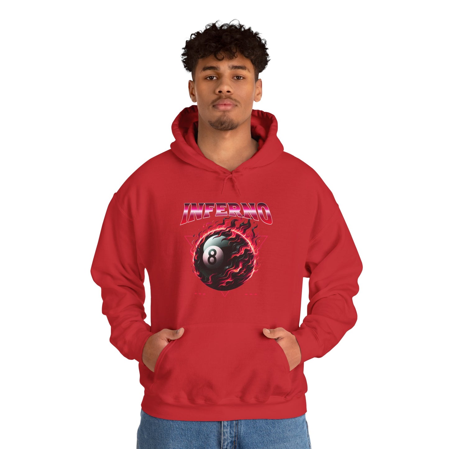 Inferno Eight Ball Unisex Hoodie - Cozy Streetwear Sweatshirt