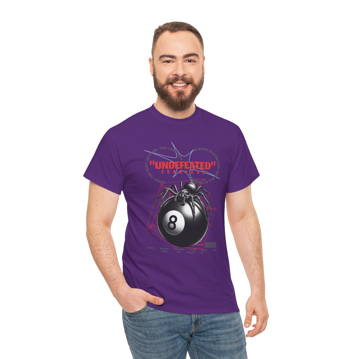 Undefeated Spider 8-Ball Unisex Heavy Cotton Tee