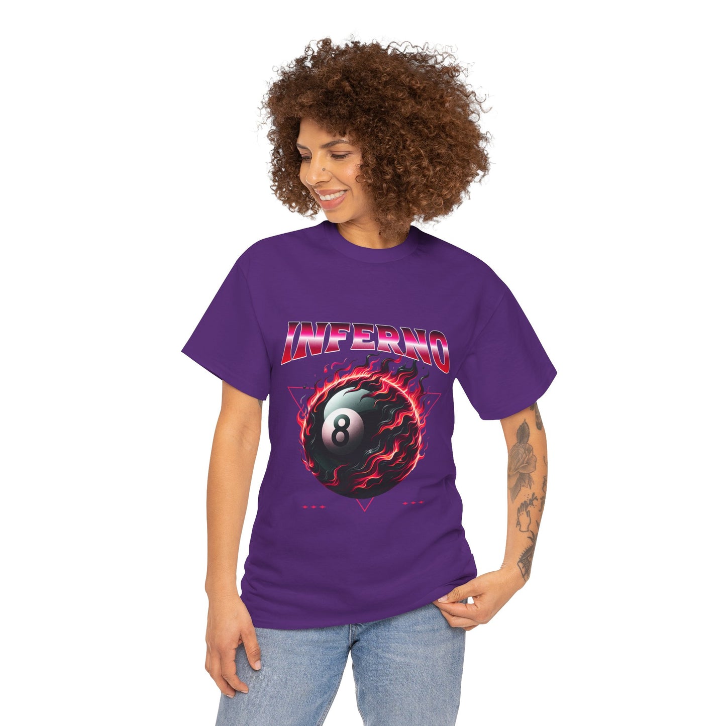 Inferno 8-Ball Design Unisex Heavy Cotton Tee
