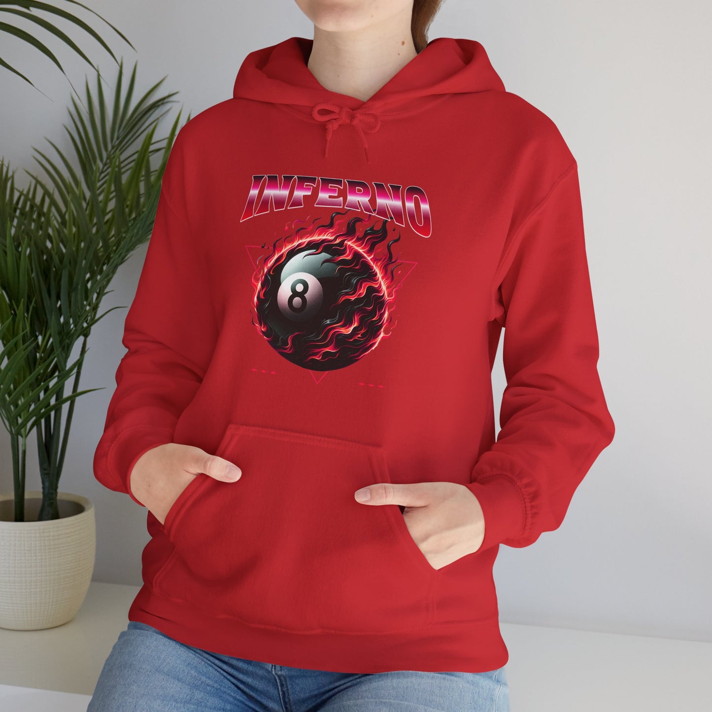 Inferno Eight Ball Unisex Hoodie - Cozy Streetwear Sweatshirt