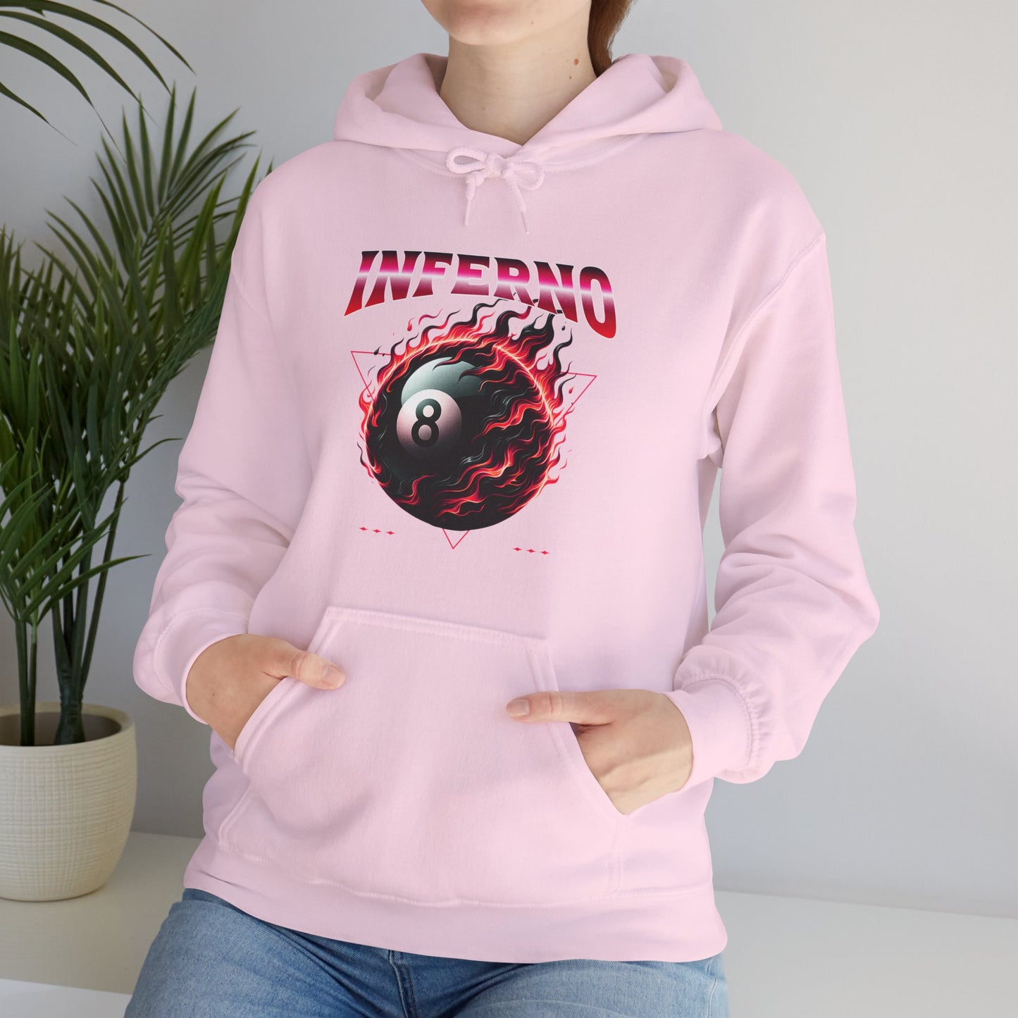 Inferno Eight Ball Unisex Hoodie - Cozy Streetwear Sweatshirt