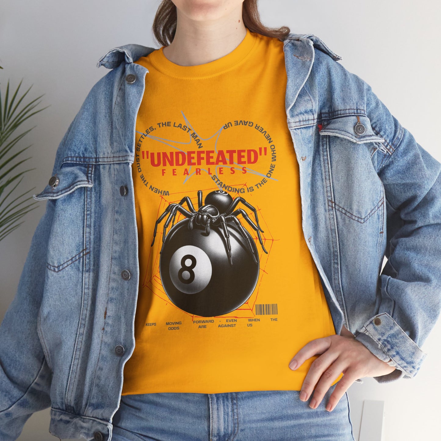 Undefeated Spider 8-Ball Unisex Heavy Cotton Tee