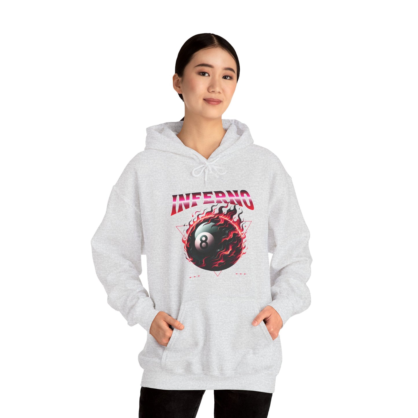 Inferno Eight Ball Unisex Hoodie - Cozy Streetwear Sweatshirt