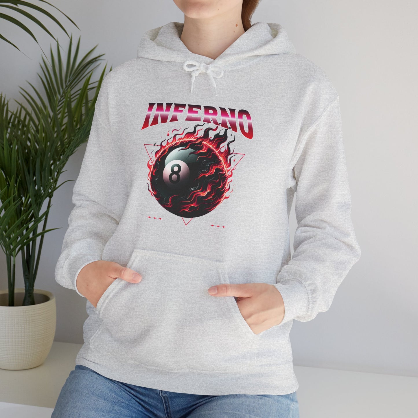 Inferno Eight Ball Unisex Hoodie - Cozy Streetwear Sweatshirt