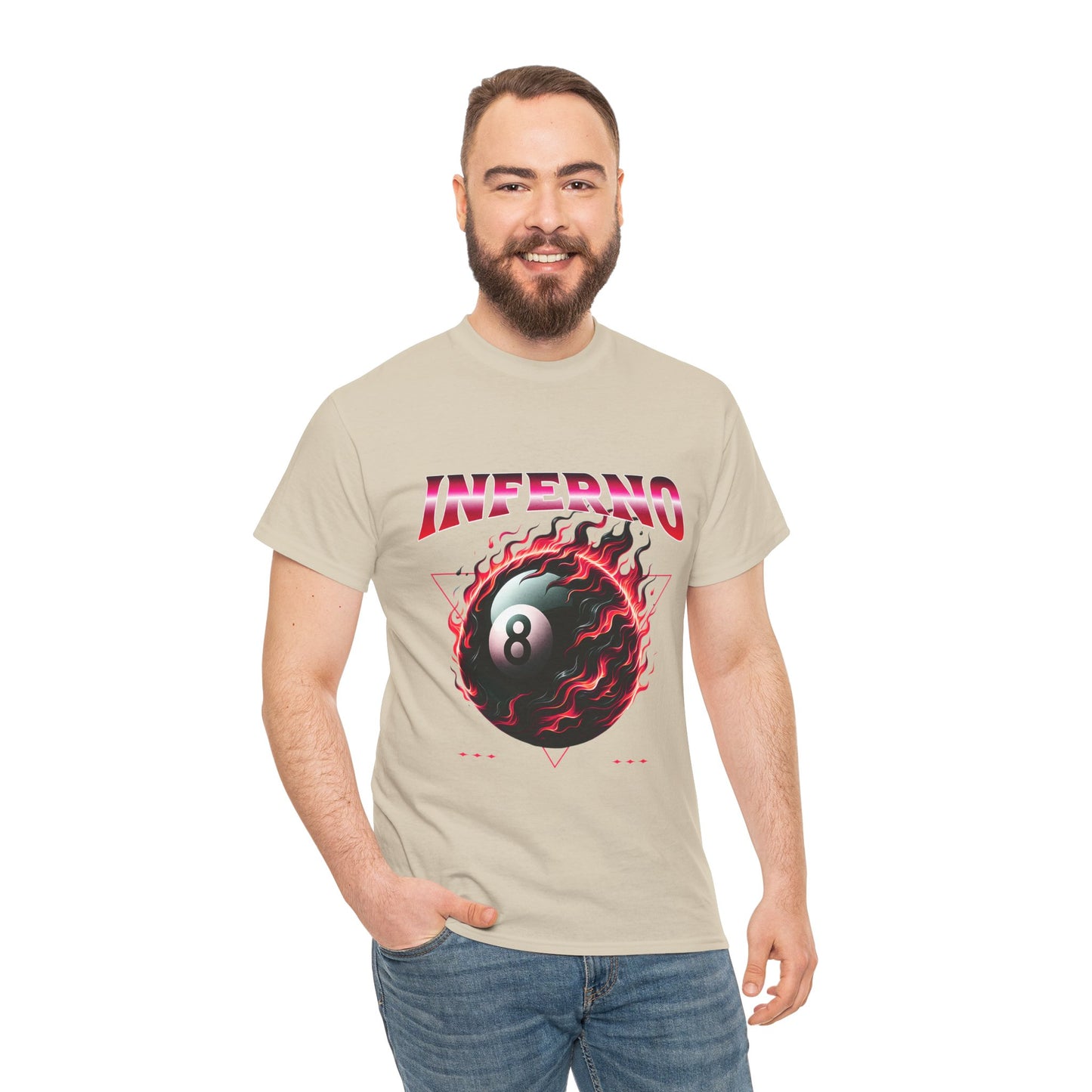 Inferno 8-Ball Design Unisex Heavy Cotton Tee