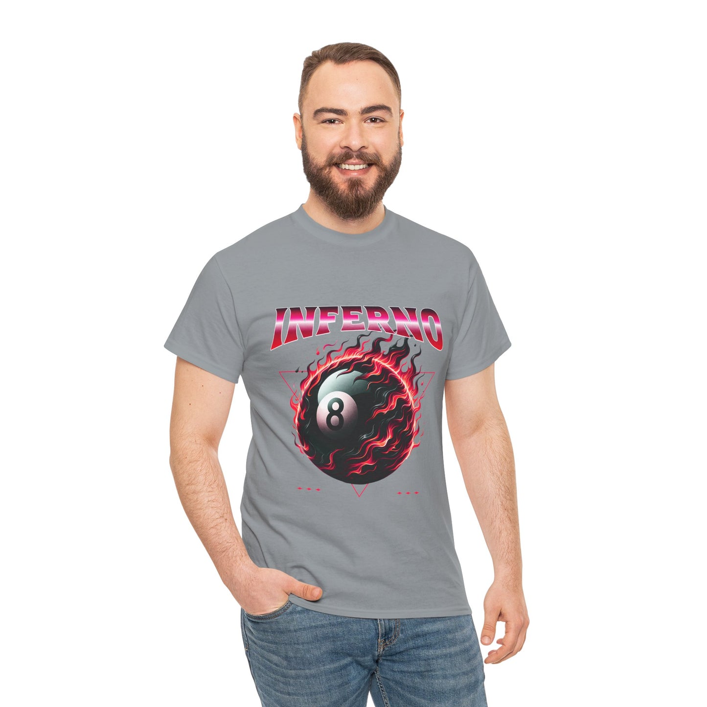 Inferno 8-Ball Design Unisex Heavy Cotton Tee