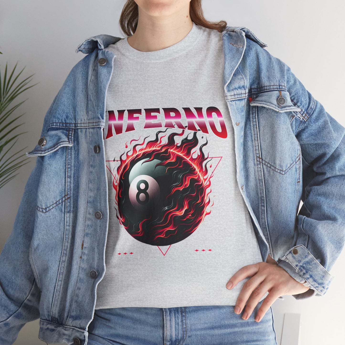 Inferno 8-Ball Design Unisex Heavy Cotton Tee
