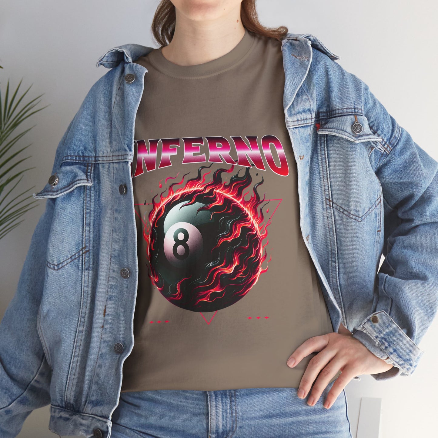 Inferno 8-Ball Design Unisex Heavy Cotton Tee
