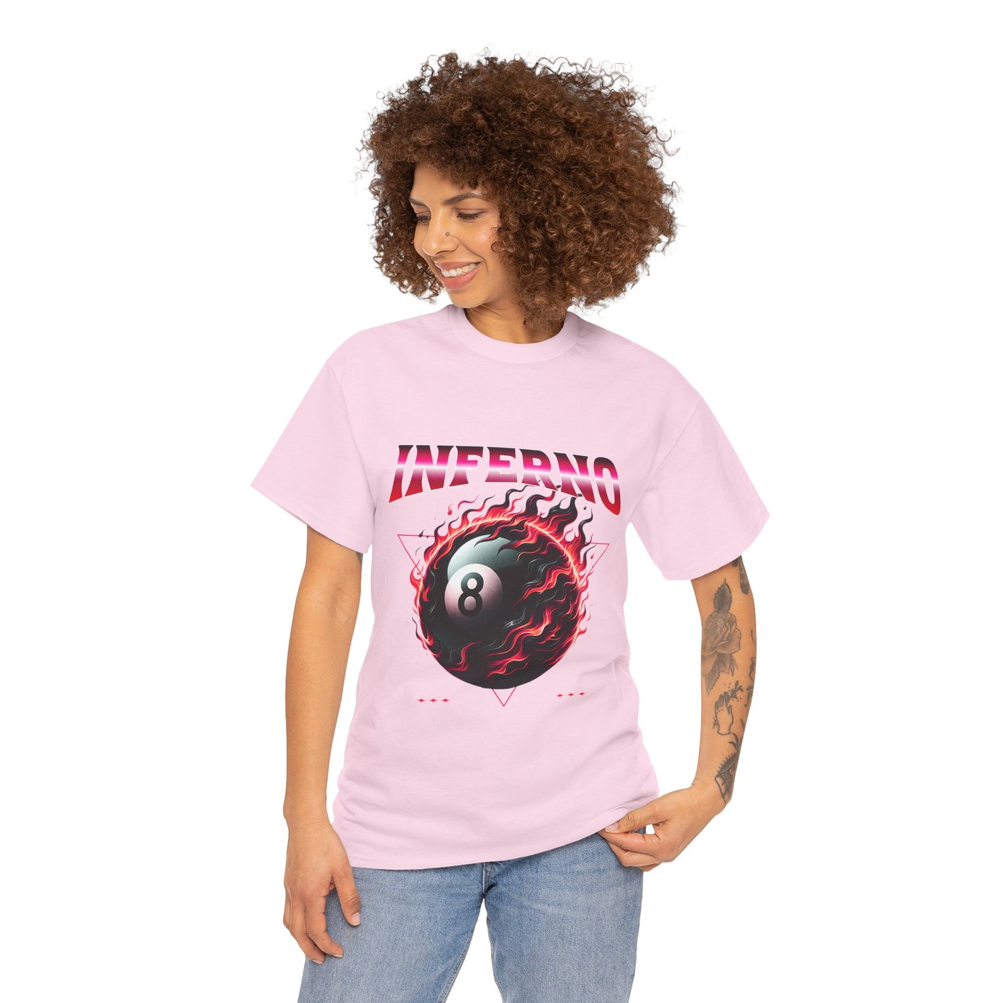 Inferno 8-Ball Design Unisex Heavy Cotton Tee