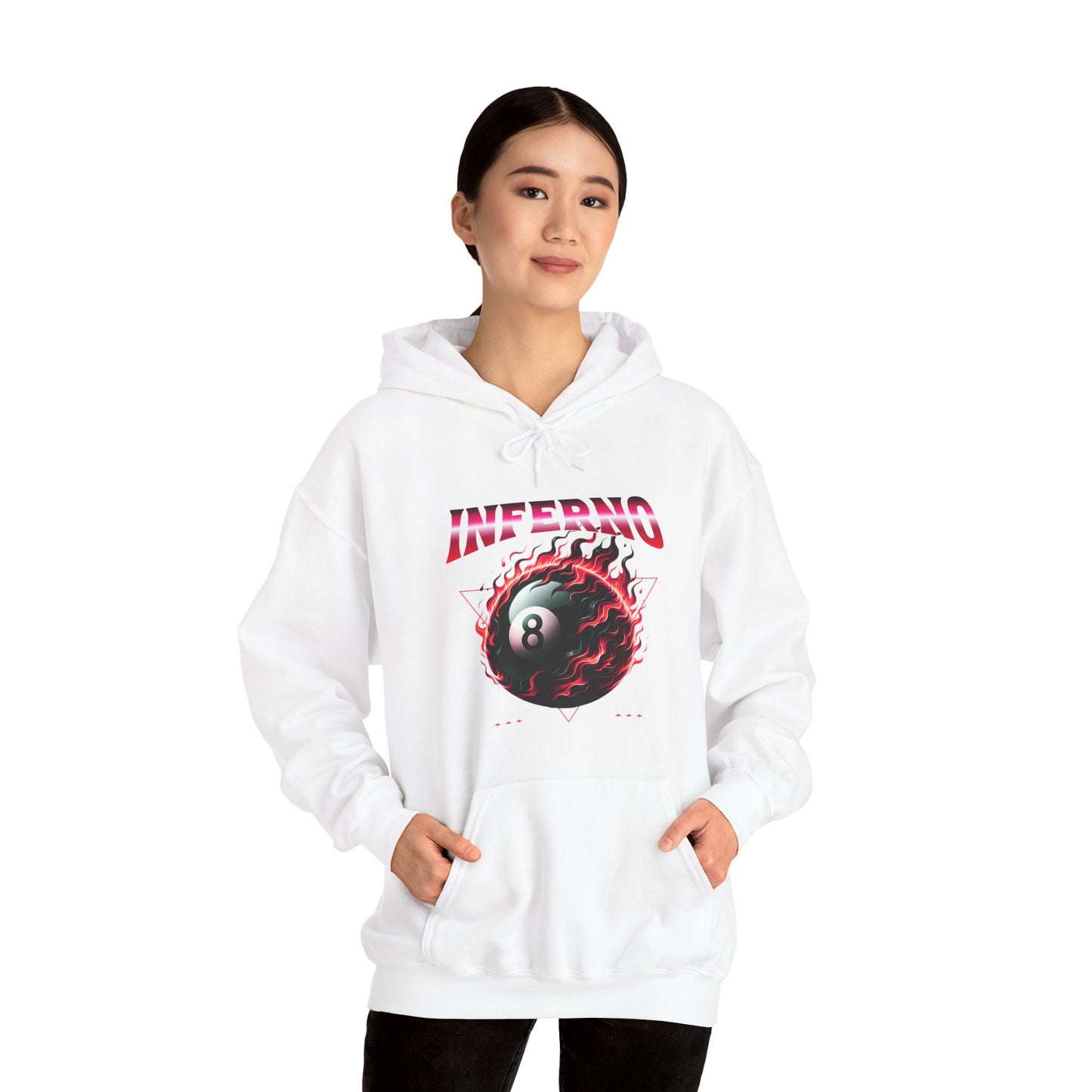 Inferno Eight Ball Unisex Hoodie - Cozy Streetwear Sweatshirt