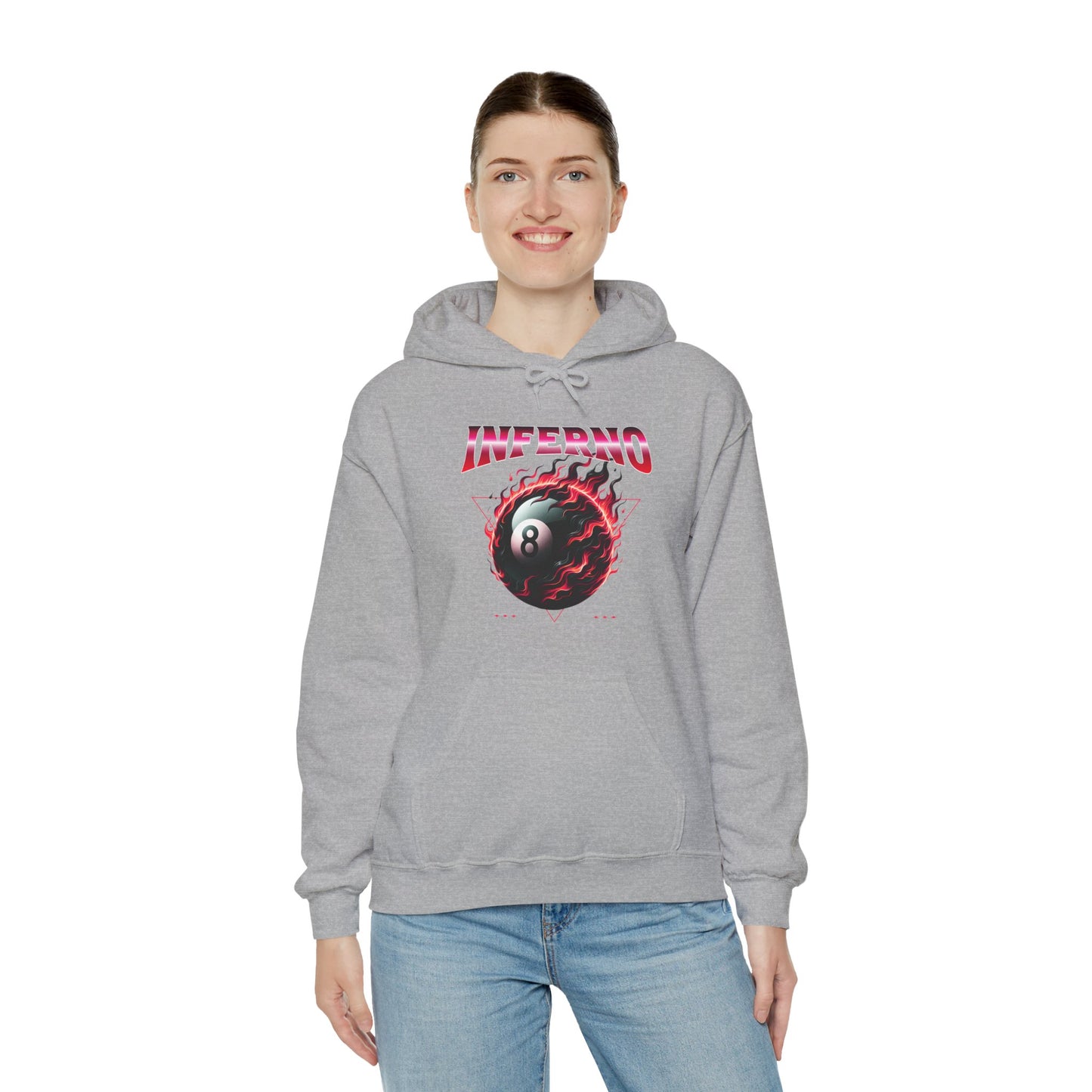 Inferno Eight Ball Unisex Hoodie - Cozy Streetwear Sweatshirt