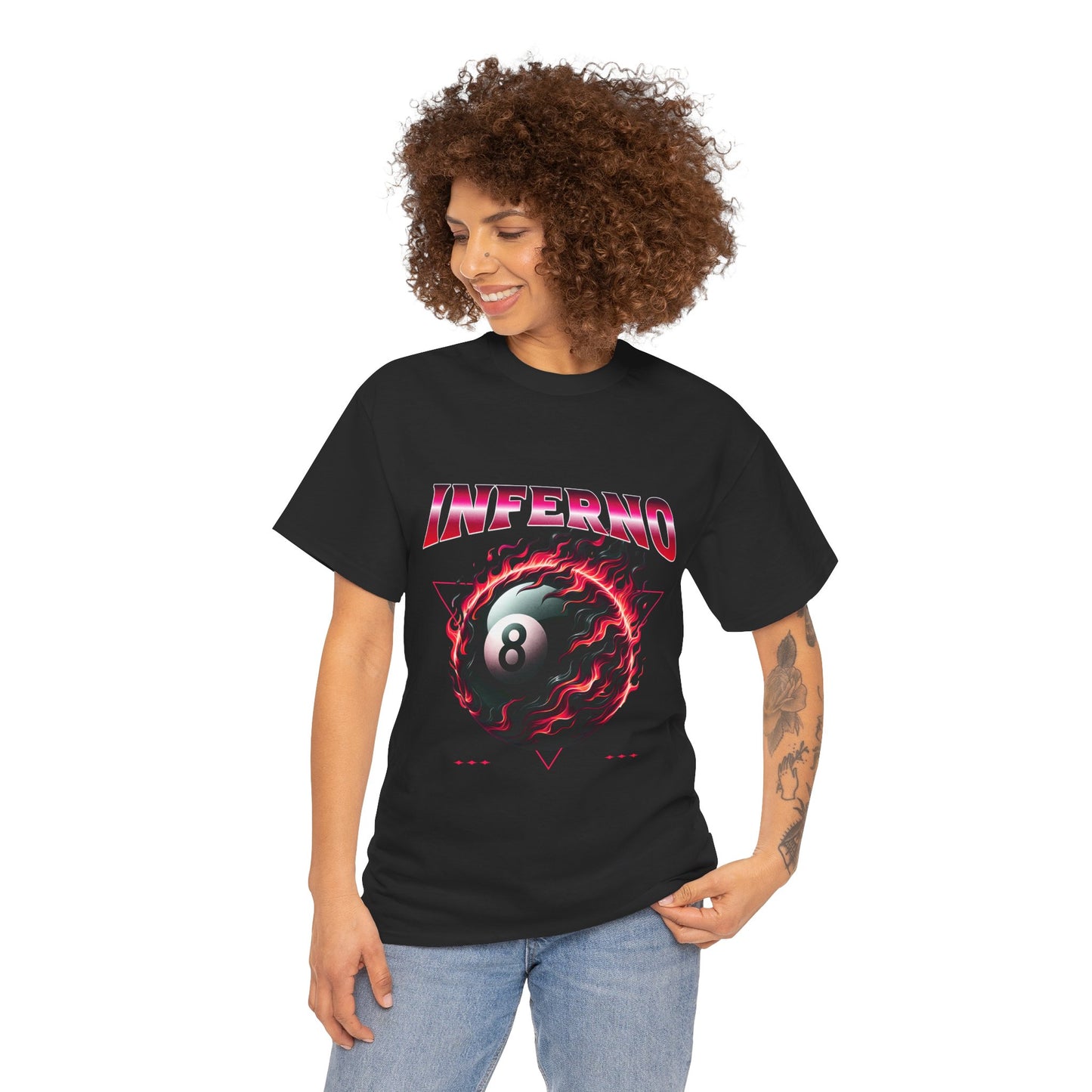 Inferno 8-Ball Design Unisex Heavy Cotton Tee