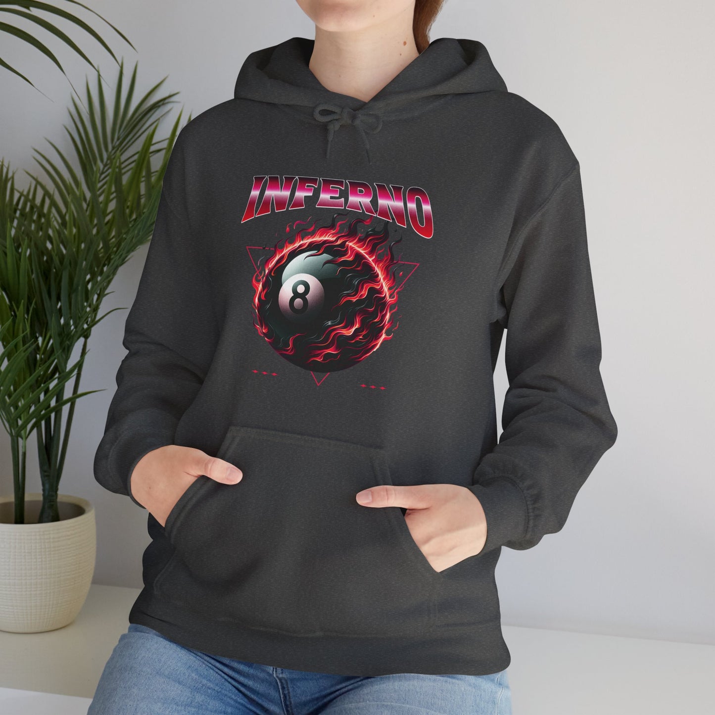 Inferno Eight Ball Unisex Hoodie - Cozy Streetwear Sweatshirt